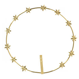 Golden brass star halo crown 28 cm