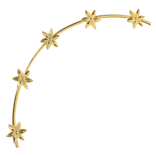 Golden brass star halo crown 28 cm 2