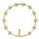 Halo of six pointed stars and rhinestones, gold plated brass, 10 in s1