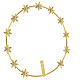 Halo of six pointed stars and rhinestones, gold plated brass, 10 in s3
