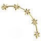 Corona de estrellas con cuentas strass 6 puntas latón dorado 25 cm s4