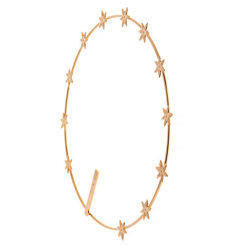 Halo of stars, gold plated brass, 12 in 3