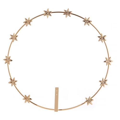 Corona de estrellas latón dorado estrella 6 puntas 30 cm 1