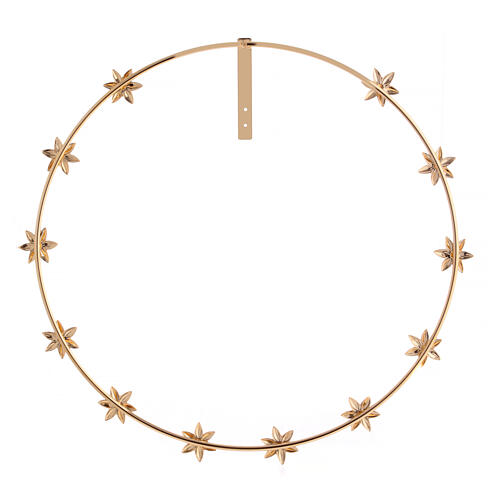 Corona de estrellas latón dorado estrella 6 puntas 30 cm 4
