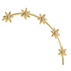 Auréole laiton doré étoiles à 6 branches d. 30 cm