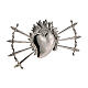 Heart with 7 swords Molina silver plated brass 25 cm s1
