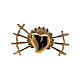 Immaculate Heart with 7 swords by Molina, gold plated brass, 5 in s1