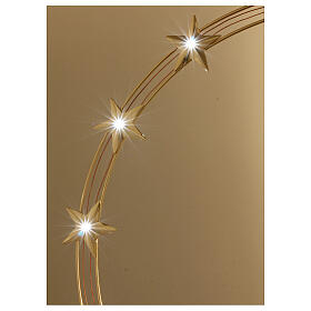Star halo for statues, diameter of 24 in, gold plated brass