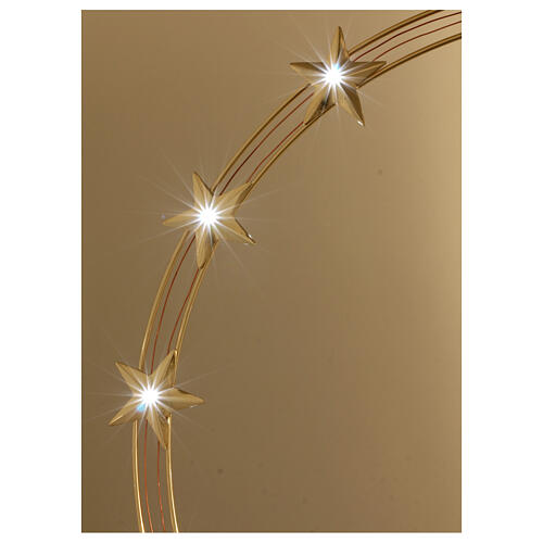 Star halo for statues, diameter of 24 in, gold plated brass 2