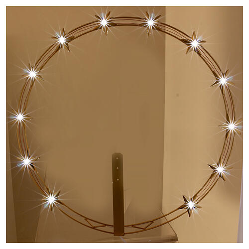 Star halo for statues, diameter of 24 in, gold plated brass 4