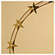 Star halo for statues, diameter of 24 in, gold plated brass s6