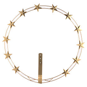 Corona de estrellas d 60 cm latón dorado