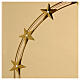 Corona de estrellas d 60 cm latón dorado s6