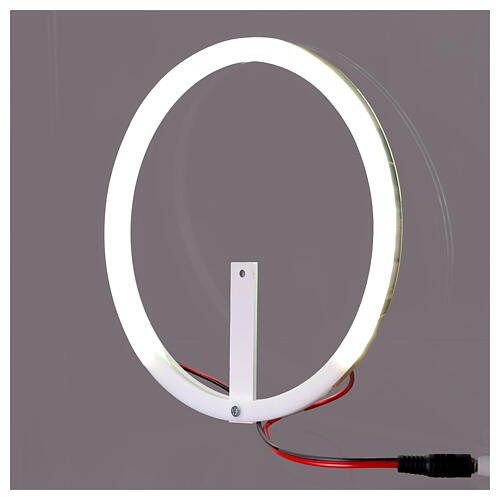 Aureola para estatuas de plexiglás blanco led blanco 2