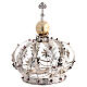Corona stelle Madonna ottone doppia finitura con cristalli rossi s1