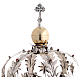 Corona stelle Madonna ottone doppia finitura con cristalli rossi s2
