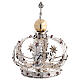 Corona stelle Madonna ottone doppia finitura con cristalli rossi s3
