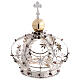 Corona stelle Madonna ottone doppia finitura con cristalli rossi s5