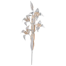 Silver-plated brass lily for statue