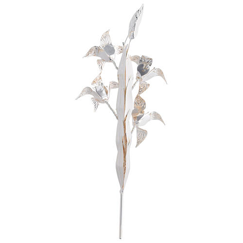 Silver-plated brass lily for statues 3