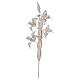 Silver-plated brass lily for statues s1