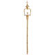 Golden brass scepter for statues with zircons 50 cm s1