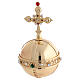 Globo dorado con zircones para Niño Jesús de Praga s1