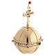 Globo dorado con zircones para Niño Jesús de Praga s3