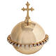 Globo dorado con zircones para Niño Jesús de Praga s3