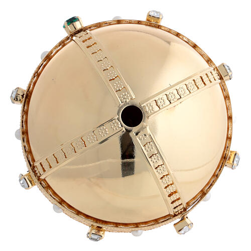 Globe doré avec zircons pour Enfant Jésus de Prague 5
