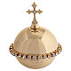 Globe doré avec zircons pour Enfant Jésus de Prague s2