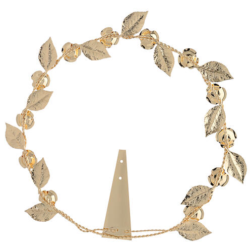Saint Rita halo with golden brass rose buds 3