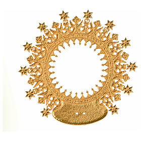 Stellario con aureola stelle ottono bagno oro 30 cm Molina