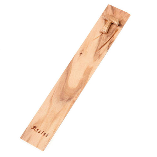 Lesezeichen aus Holz mit Taukreuz 1