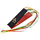 Bookmark for Bible in leather, 6 ribbons Alpha Omega s1