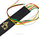 Bookmark for Bible in leather, 6 ribbons Alpha Omega s2