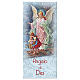 Bookmark in pearl cardboard Angel on the bridge and Angel of God prayer ITA 15x5 cm s1