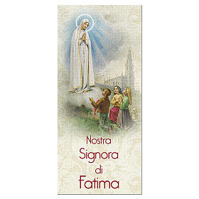 Bookmark in pearl cardboard Our Lady of Fatima 15x5 cm ITA