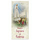 Marque-page papier nacré Notre-Dame de Fatima 15x5 cm ITA s1