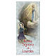Marcalibros papel perlado Aparición de Lourdes Novena 15x5 cm ITA s1