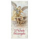 Bookmark in pearl cardboard Saint Archangel Micheal prayer 15x5 cm ITA s1