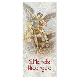 Marcalibros papel perlado San Miguel Arcángel Oración 15x5 cm ITA