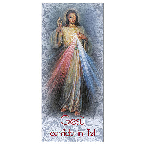 Bookmark in pearl cardboard Jesus the Compassionate 15x5 cm ITA 1