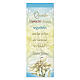 Bookmark in pearl cardboard Edelweiss with sentence of K. Gibran 15x5 cm s1