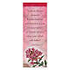 Bookmark in pearl cardboard with flower in bloom and K. Gibran sentence 15x5 cm s1
