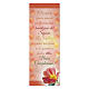 Bookmark in pearl cardboard with Red Flower image Happy Birthday 15x5 cm s1