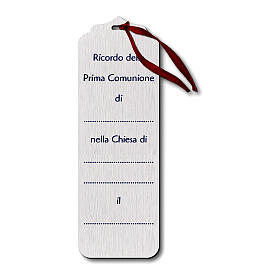 Wooden bookmark with ribbon Eucharistic Symbols 15x5 cm