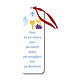Wooden bookmark with ribbon Eucharistic Symbols and Holy Spirit 15x5 cm s1