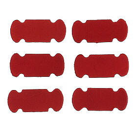 Adhesive red leather bookmark 15 pcs