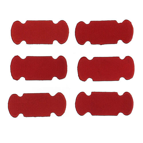 Adhesive red leather bookmark 15 pcs 1